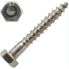 DIN571 HEX LAG SCREWS INOX A2